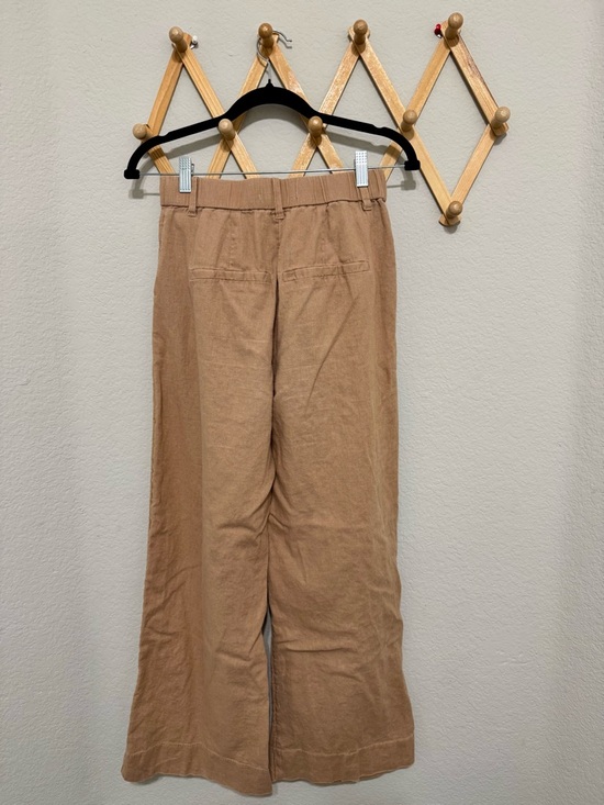 Abercrombie & Fitch Brown Tan Pleated Wide Leg Trousers Size XS Short - Picture 4 of 7